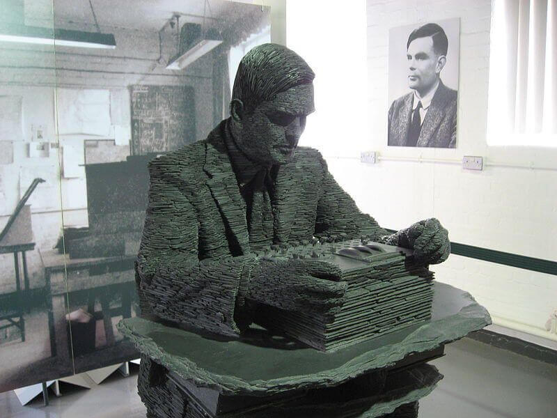 Alan Turing Statue at Bletchley Park in England